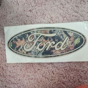 Ford Logo Sticker with Leaf Pattern